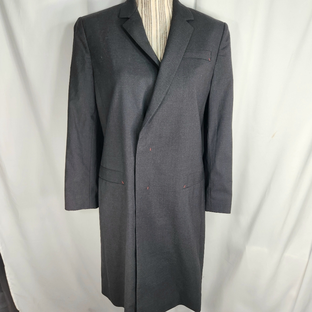 Alex Garfield Long Sleeve Long Black Lab Coat Dark Academia Size 4